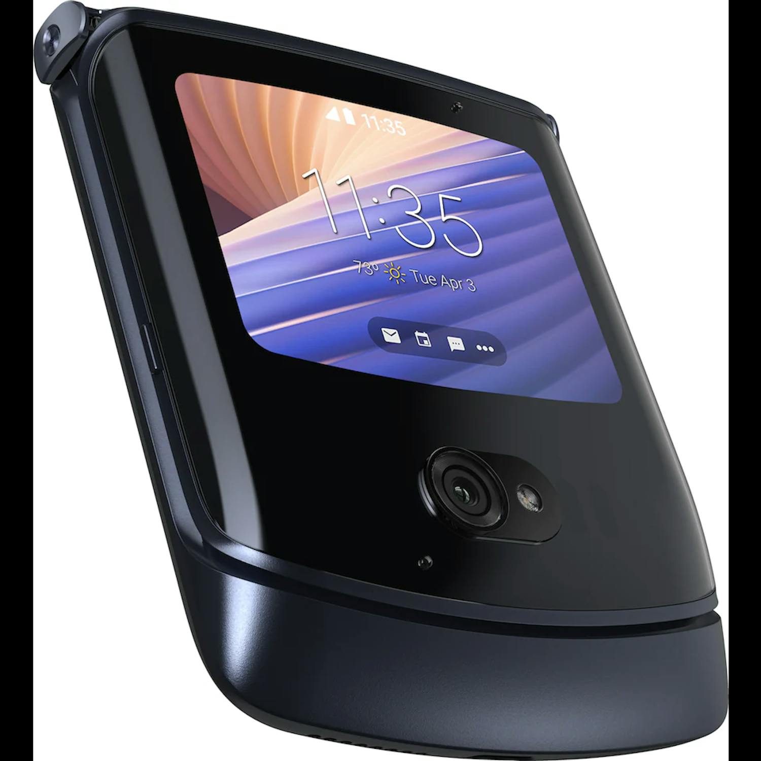 I udklappet tilstand ligner telefonen en hver anden smartphone. I udklappet tilstand ligner telefonen en hver anden smartphone.